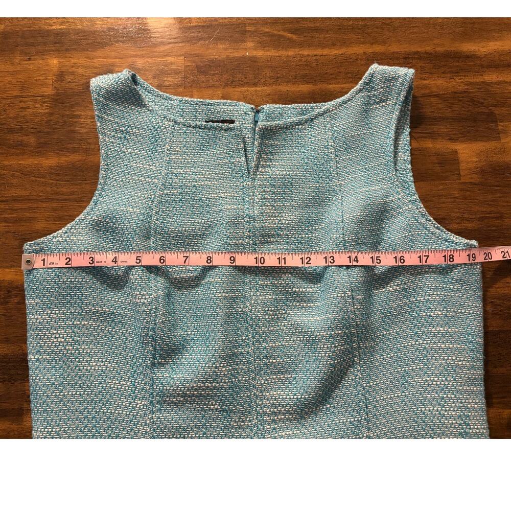 Talbots Women’s 16 Shift Dress Tweed Sleeveless Sheath Knee Length Split Neck - Picture 5 of 10